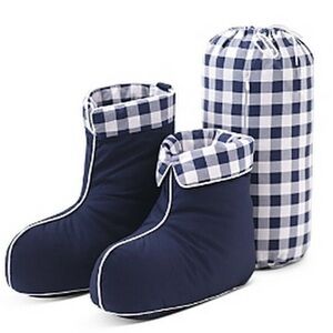 MY DOWN BORROW white down booties Size L/XL 12” x 11.6”